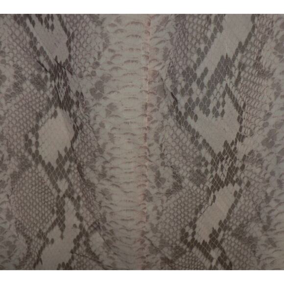 1. State Flutter Sleeve Smocked Neck Snake Print Blouse Pink Stardust Small $78 - Picture 5 of 6
